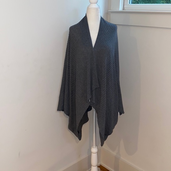 NWOT Save the Ocean Recycled Knit Kimono in Grey - Picture 3 of 6
